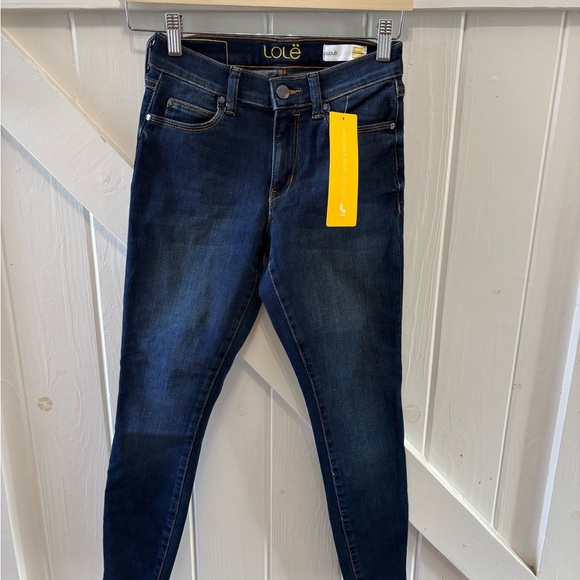 Lole Women's Dark Blue Skinny Jeans 7/8 length size 24 - Picture 2 of 7